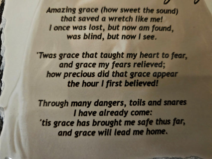 Amazing Grace Slate Plaque – 4.5” x 8.5” Christian Wall & Desk Decor