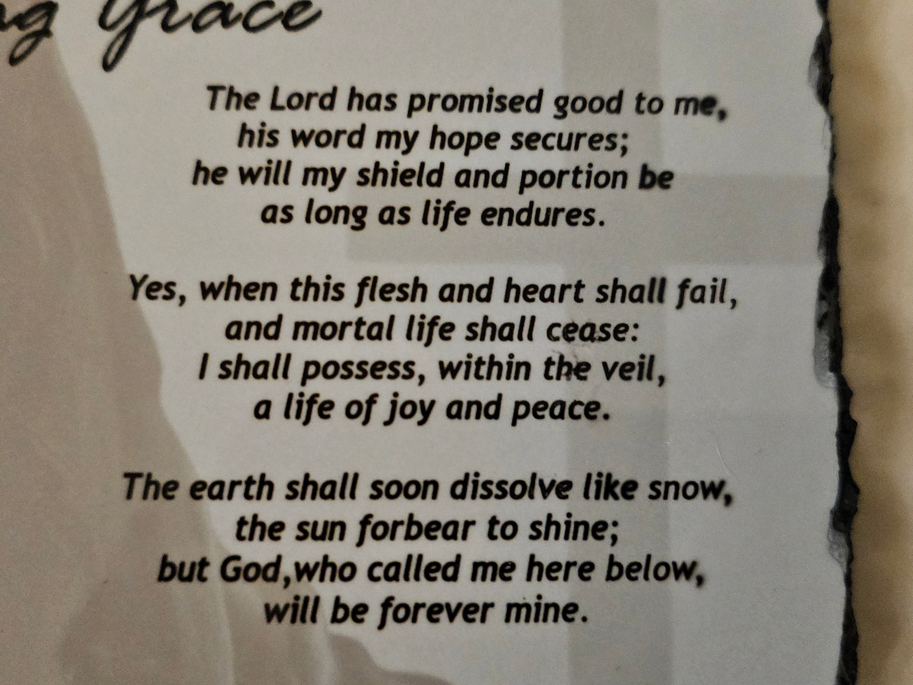 Amazing Grace Slate Plaque – 4.5” x 8.5” Christian Wall & Desk Decor