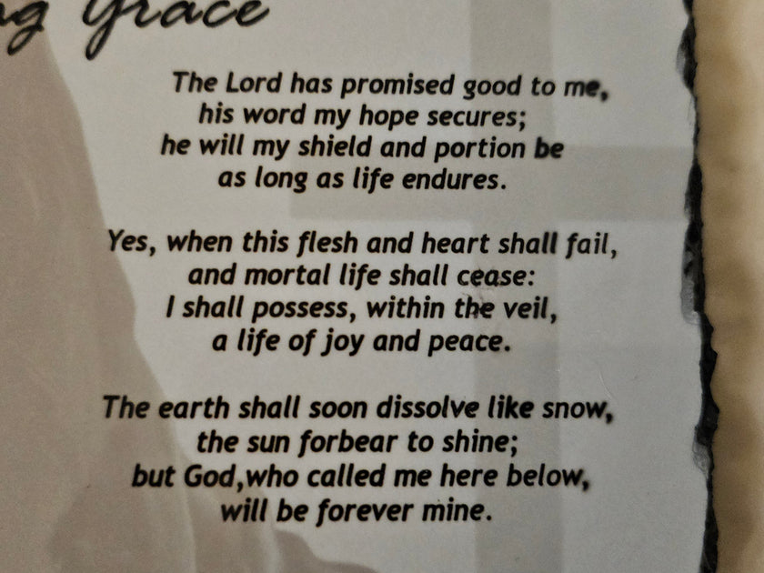 Amazing Grace Slate Plaque – 4.5” x 8.5” Christian Wall & Desk Decor