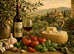 Tuscan Kitchen Glass Cutting Board