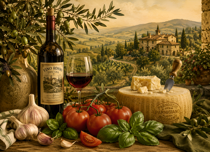 Tuscan Kitchen Glass Cutting Board