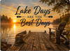 Lake Days Glass Cutting Board