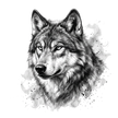 Black & White  Wolf Coaster