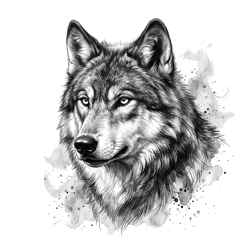Black & White  Wolf Coaster
